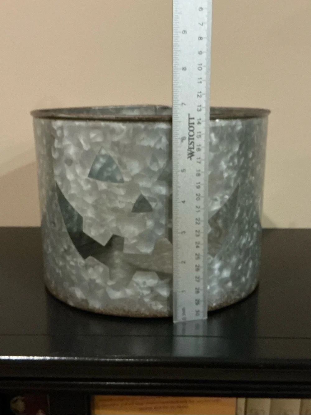 2 NEW Galvanized Halloween Jack-o-Lantern Buckets 🎃